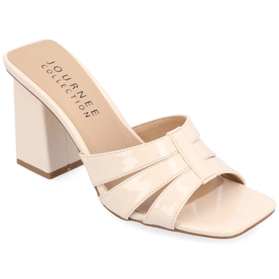 Journee Collection Women's Ellington Block Heel Dress Sandals In Beige