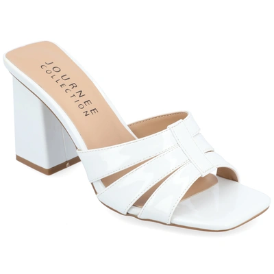 Journee Collection Women's Ellington Sandals Women's Shoes In White