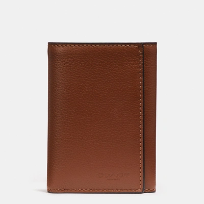 Coach Outlet Trifold Wallet In Brown