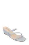 Journee Collection Takarah Wedge Slide Sandal In Blue