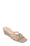 Journee Collection Blayke Wedge Sandal In Taupe