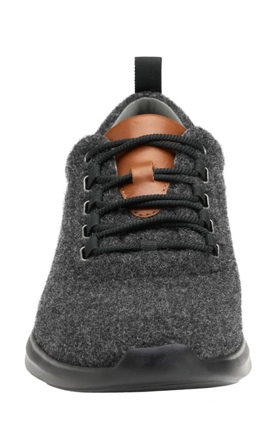 Johnston & Murphy Amherst U-throat Wool Sneaker In Dark Gray Wool