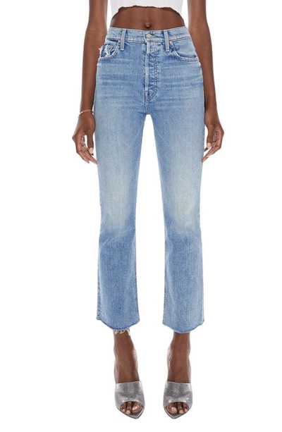 MOTHER MOTHER THE TRIPPER HIGH WAIST FLOOD FRAYED FLARE JEANS