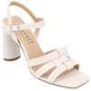 Journee Collection Gibssen Block Heel Sandal In Off White