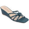 Journee Collection Blayke Wedge Sandal In Blue