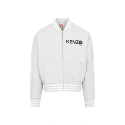 Kenzo Boke Flower 2.0 Saddle Jacket Sweatshirt In Grey