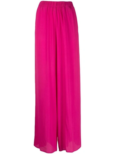 Federica Tosi Elasticated Wide-leg Trousers In Purple
