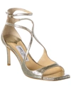 Jimmy Choo Metallic Finish Strappy High-heeled Sandals In Metallic