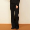 Monrow Neps Donegal Cashmere-blend Track Pants In Black