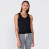 Monrow Scoop-neck Narrow Tank In Black
