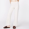 Monrow Plush Sweater Pants In Chalk