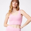 Monrow Plush Sweater Tank In Orchid