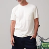 Monrow Relaxed Pocket Crew In Off White