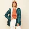 Monrow Reversible Sherpa Lined Jacket In Deep Forest