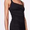 Monrow Archives Rib Square Neck Dress In Black