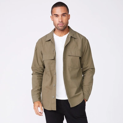 Monrow Shirt Jacket In Military Green