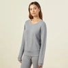 Monrow Supersoft Crew Neck Sweatshirt In Dark Heather