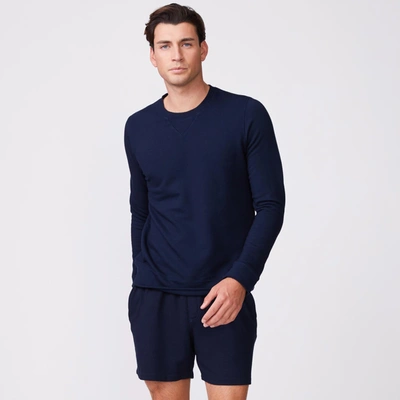 Monrow Supersoft Fleece Crew Neck Sweatshirt In Inca