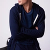 Monrow Supersoft Fleece Zip Up Hoody In Inca