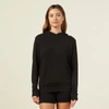 Monrow Hooded Sweatshirt In Black