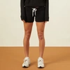 Monrow Supersoft Vintage Shorts - Black In Black