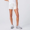 Monrow Crocket Knit Short In Ivory In Ash