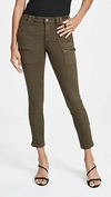 Joie Park Mid-rise Coated Skinny Pants In Green