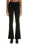 Courrèges Reedition Rib-knit Flared Trousers In Black