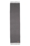 Acne Studios Fringe Wool Scarf In Grey Melange