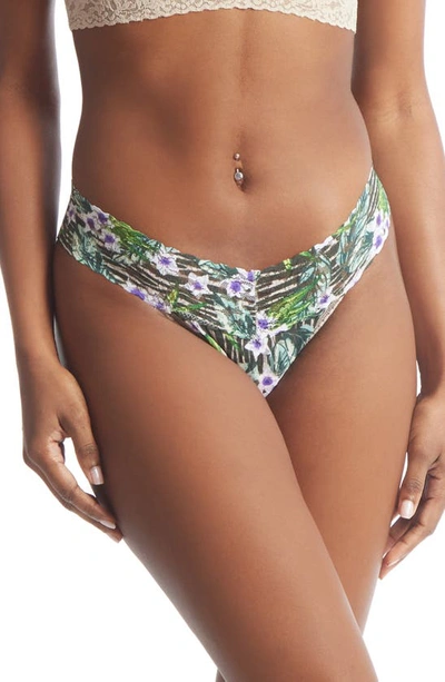 Hanky Panky Printed Signature Lace Low Rise Thong In Nocolor