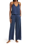 Lunya Washable Mulberry Silk Pajamas In Deep Blue