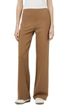 Rag & Bone Irina Pull-on Wide Leg Ponte Pants In Brown