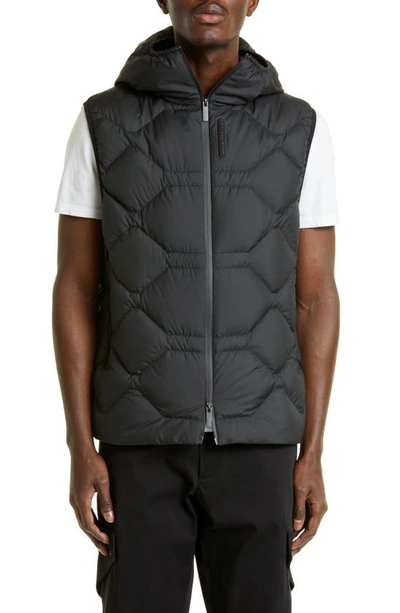 Moncler Atik Quilted Recycled Ripstop Down Waistcoat In Black
