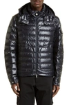 Moncler Lauros Down Jacket In Tech Fabric In Navy