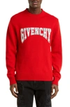 Givenchy Men's Sweater In Wool And Cashmere With Patches In Red/white