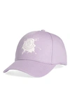 Moncler Logo Printed Baseball Cap In Purple