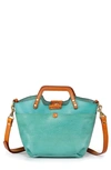 Old Trend Women's Genuine Leather Sprout Land Mini Tote Bag In Aqua