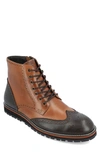 Thomas & Vine Elijah Wingtip Ankle Boot In Tan