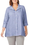 FOXCROFT STIRLING BUTTON-UP LINEN TUNIC
