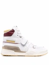 Isabel Marant Alsee Leather Touch-strap Sneakers In 10yw Yellow
