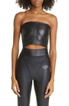 Alexander Wang Bodycon Tube Top In Leather In Black