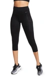 Nike Dri-fit Go Firm Support High Waist Crop Leggings In Black
