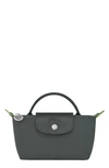 Longchamp Le Pliage Green Cosmetic Case In Graphite