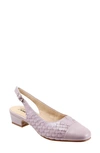 Trotters Dea Woven Slingback Pump In Lavender