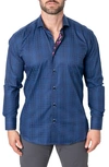 MACEOO MACEOO EINSTEIN REPEAT SQUARE CONTEMPORARY FIT BUTTON-UP SHIRT