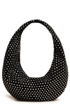 KHAITE MEDIUM OLIVIA CRYSTAL EMBELLISHED SUEDE HOBO BAG