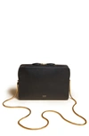 Khaite Anna Zip Leather Crossbody Bag In Black