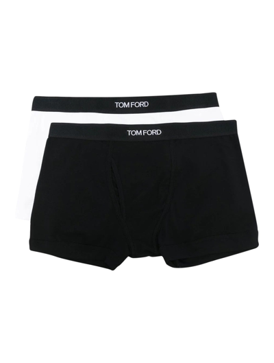 Tom Ford Logo-tape Detail Boxers In Multicolour