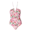 GANNI GANNI  PINK FLORAL SWIMSUIT