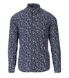 Gmf 965 Blue Floral Shirt In Blue